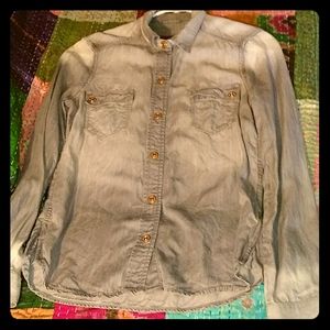 Grey ombre button up shirt